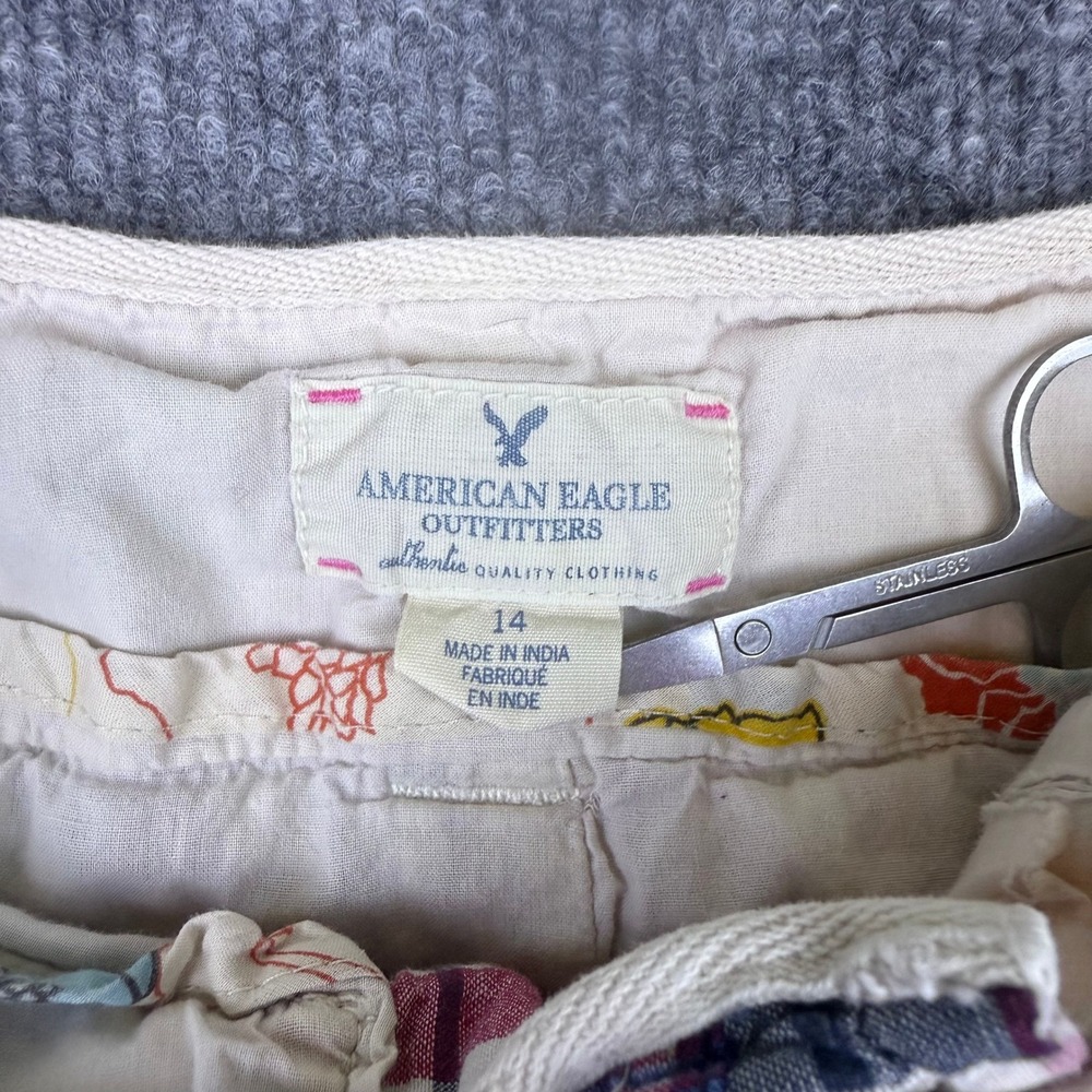 Y2K American Eagle Patchwork Plaid Mini Skirt Mul… - image 7